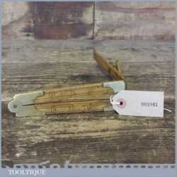 Rare Antique Stanley Rule and level folding brass and boxwood ruler No: 77