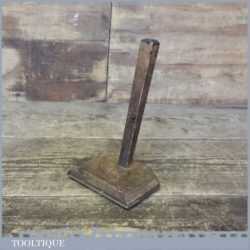 Vintage 4” Wood And Brass Veneer Hammer - Good Condition