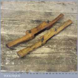 2 No: Vintage Beechwood Spokeshave Tools - Good Condition
