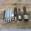 Variety Of 9 Vintage Leatherworking Punches - Good Condition
