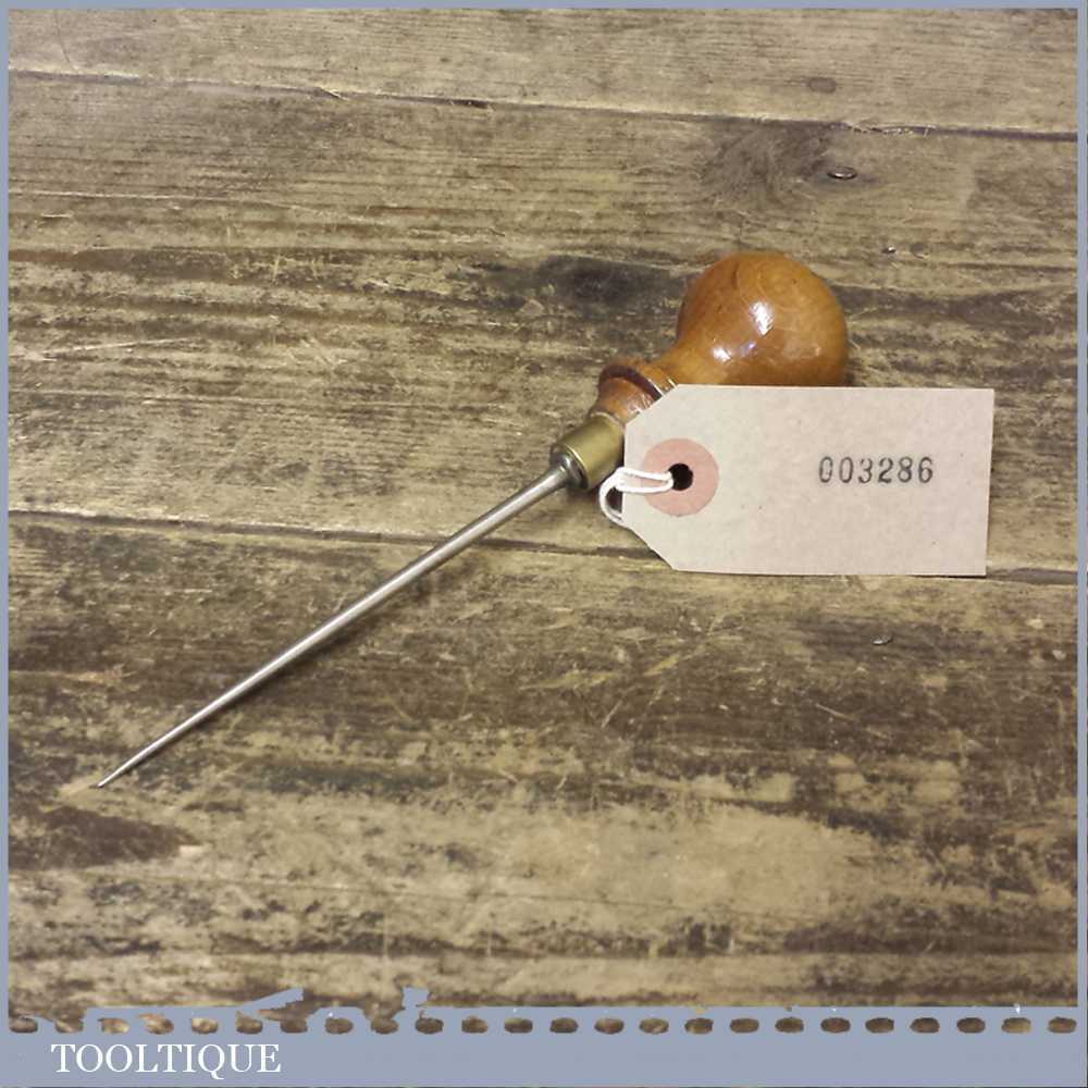 Vintage Long Leatherworking Awl With Nice Shape Handle Good Condition