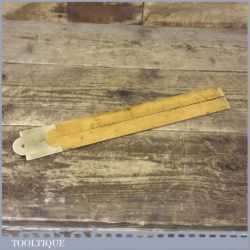 Scarce John Rabone Boxwood & Brass 24” Single Fold Folding Ruler
