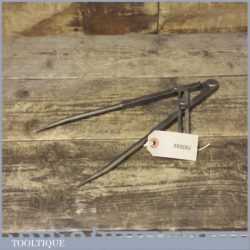 Large 12” Vintage Pair Of Steel Dog Leg Dividers By Monument - Good Condition