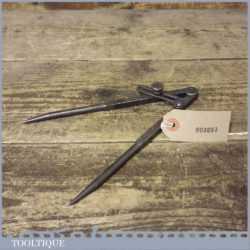 T3876 - Large 12” Vintage pair of Ministry (65) steel dog leg dividers by Monument in good used condition.