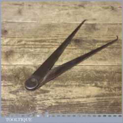 Vintage 11” Pair Of Outside Steel Dividers - Good Condition