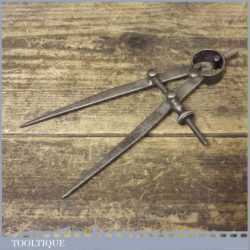 Vintage 7” Pair Of Moore & Wright For Ministry WW2 1944 Sprung Steel Dividers