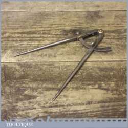 Vintage Sargent & Co USA 7” Pair Of Square Legged Steel Dividers - Leatherworking