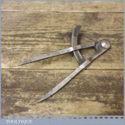 Vintage 6” Pair Square Legged Steel Dividers Marples & Sons - Suitable Leatherworking