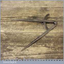 Vintage 7” Pair Square Legged Steel Dividers By Collier 1912 - Suitable Leatherworking