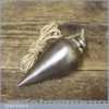 Vintage Large 4” Steel Plumb Bob Which Looks To Be An Early One
