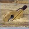Vintage Luthiers 5/8” Wide Ebony & Brass Bullnose Rabbet Plane - Sweated On Steel Sole