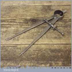 Vintage 7” Pair Of Engineering Sprung Steel Dividers - Good Condition