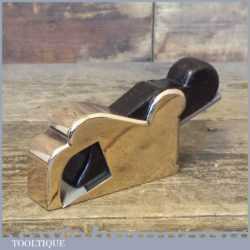 Antique Gunmetal Bullnose Plane With Rosewood Wedge - Lovely Condition