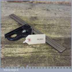 Vintage Rabone Chesterman Cast Iron Adjustable Combination Square - Good Condition