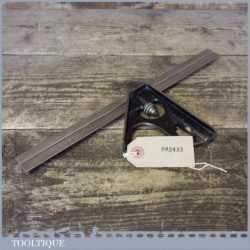 Vintage Cast Steel Adjustable Combination Square - Good Condition