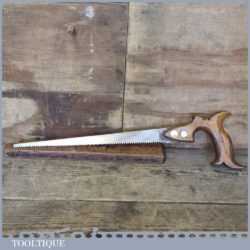 Scarce Antique Duckenfield Split Nut Keyhole Saw With Wooden Holster - Sharpened