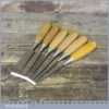 Set Of 6 No: Footprint Firmer Chisels ¼”-1” Wide With Wooden Handles