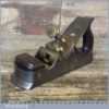 Antique Scottish Infill Smoothing Plane - Heart Shield Brass Lever Cap & Mathieson Iron