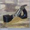 Unusual Craftsman Brass Bodied Smoothing Plane - Marples Tapered Iron Ebonised Handles
