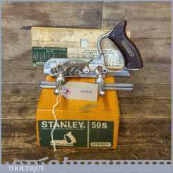 Vintage Boxed Stanley No: 50s Combination Plough Plane - Good Condition