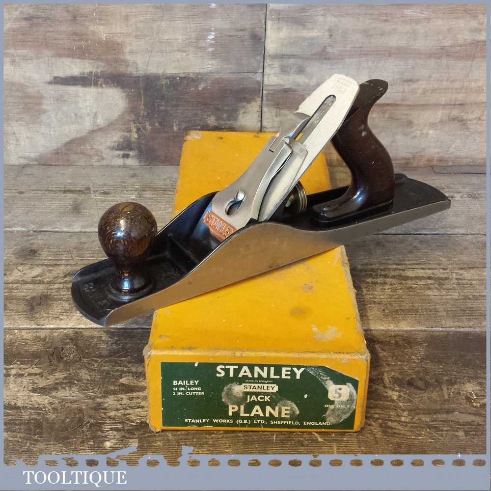 Vintage Boxed Stanley No 5 Jack Plane Made In England Good Condition Tooltique