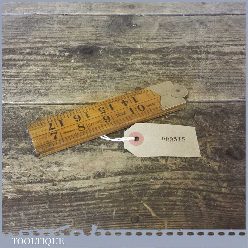 Vintage 2ft Rabone No: 1167 Boxwood And Brass Folding Ruler | Tooltique