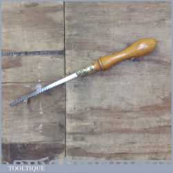 Vintage Beech Wood And Brass Pad Saw With Good Sharp Saw Blade