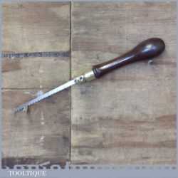 Vintage Rosewood And Brass Pad Saw 9 TPI - Good Sharp Saw Blade