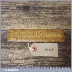 Vintage Hunt and Broadhurst Boxwood Rectangular Protractor - Architect’s Drawing Set
