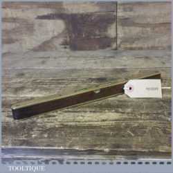 Vintage Rosewood And Double Brass 11 ½” Long Level - Good Condition