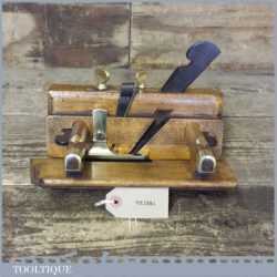 Very Rare R Fairclough & Co Liverpool Sash Fillister - Two Depth Adjusters Beech Ebony Wedges
