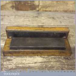 Vintage Boxed 8” x 2” Hard Natural Black Oil Or Honing Stone - Good Condition
