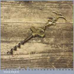 Scarce Vintage 1930’s Dartmoor Pixie Brass And Steel Corkscrew