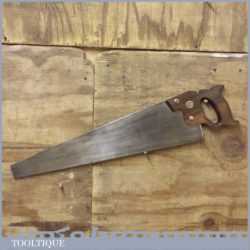 Vintage Henry Disston Philadelphia 21” Long Cross Cut Hand Saw 10 TPI - Sharpened