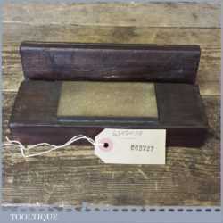 Vintage Washita 4” x 2” Washita Oil Stone In Mahogany Box - Good Condition