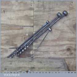 Vintage 1 ¼” + 1” + ½” + ¼” Hand T Auger Bits For Old Timber Framing