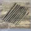 10 No: Vintage Shell Bits For A Brace 1/8” – 7/16” - Good Condition