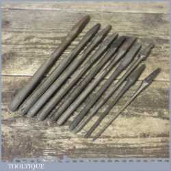 10 No: Vintage Shell Bits For A Brace 1/8” – 7/16” - Good Condition