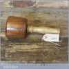 Old Lignum Vitae Wood Carving Mallet With Boxwood Handle - With Ebony Wedge