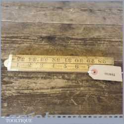 Vintage 3ft Rabone Boxwood And Brass No: 1167 Folding Rule - Good Condition