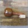 Old Lignum Vitae Wood Carving Mallet With Mahogany Handle - With Ebony Wedge