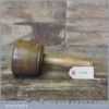 Old Lignum Vitae Wood Carving Mallet With Ash Handle - With Ebony Wedge