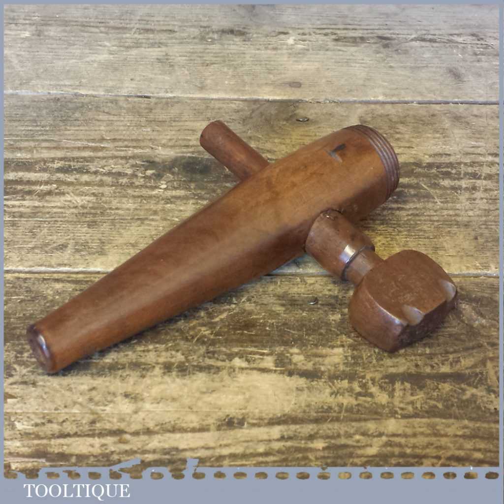 Vintage Named Treen No: 3 Wine Barrel Tap By GEBR. KERTEN - Good Condition