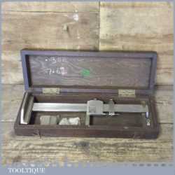 Vintage Grey Rushton Precision Vernier Height Gauge Engineering Tool - Boxed