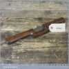Unusual Craftsman Made Beech Wood Spokeshave With Flat Alloy Sole