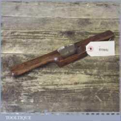 Unusual Craftsman Made Beech Wood Spokeshave With Flat Alloy Sole