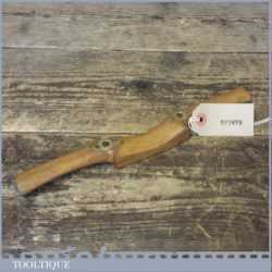Vintage Adjustable Beech Wood & Brass Spokeshave Refurbished Ready For Use
