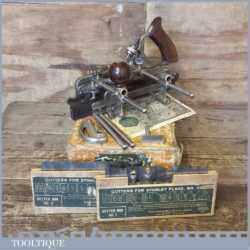 Vintage Complete & Boxed Stanley No: 45 Combination Plough Plane - Two Boxes Of Cutters