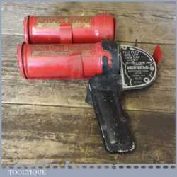Vintage Set of 2 No: model B Antifyre Pistole Fire Extinguishers - In Original Rack