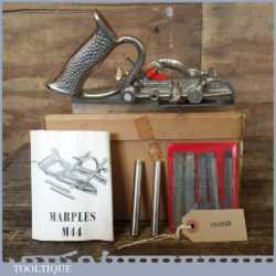 Superb Marples M44 Plough Plane And Original Cutters And Box - Near Mint Condition